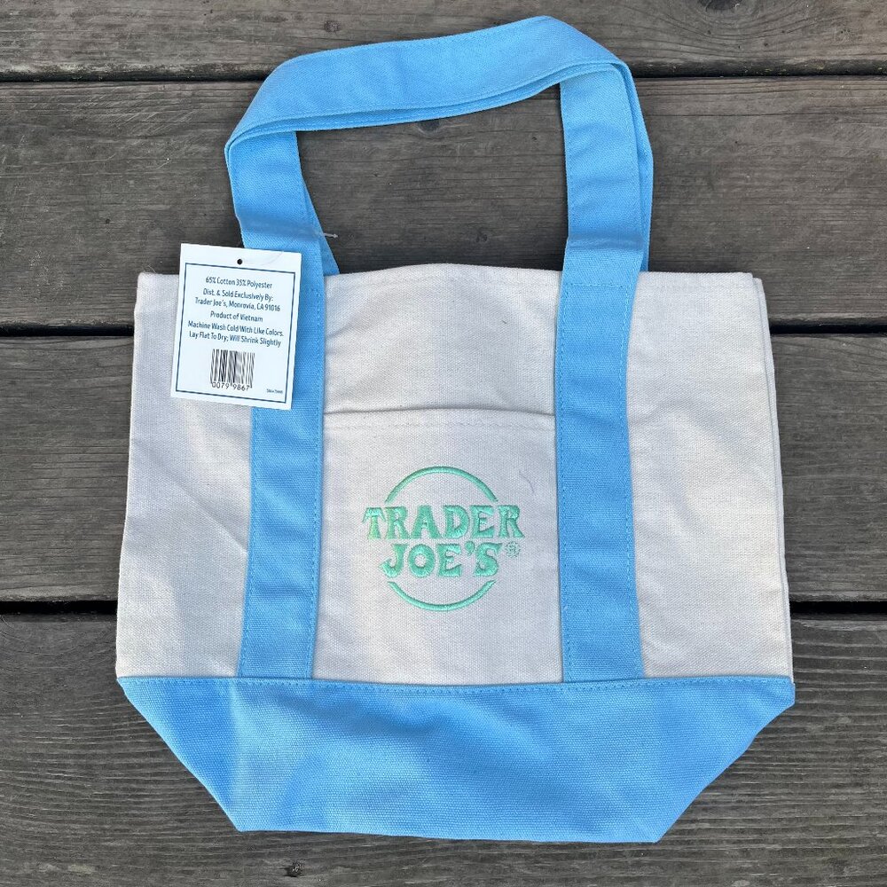 Trader Joe's Mini Light Blue Tote